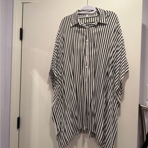 Black and White Striped Cover up